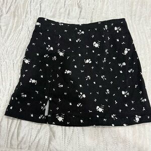 10 for $10 Floral Black Skirt